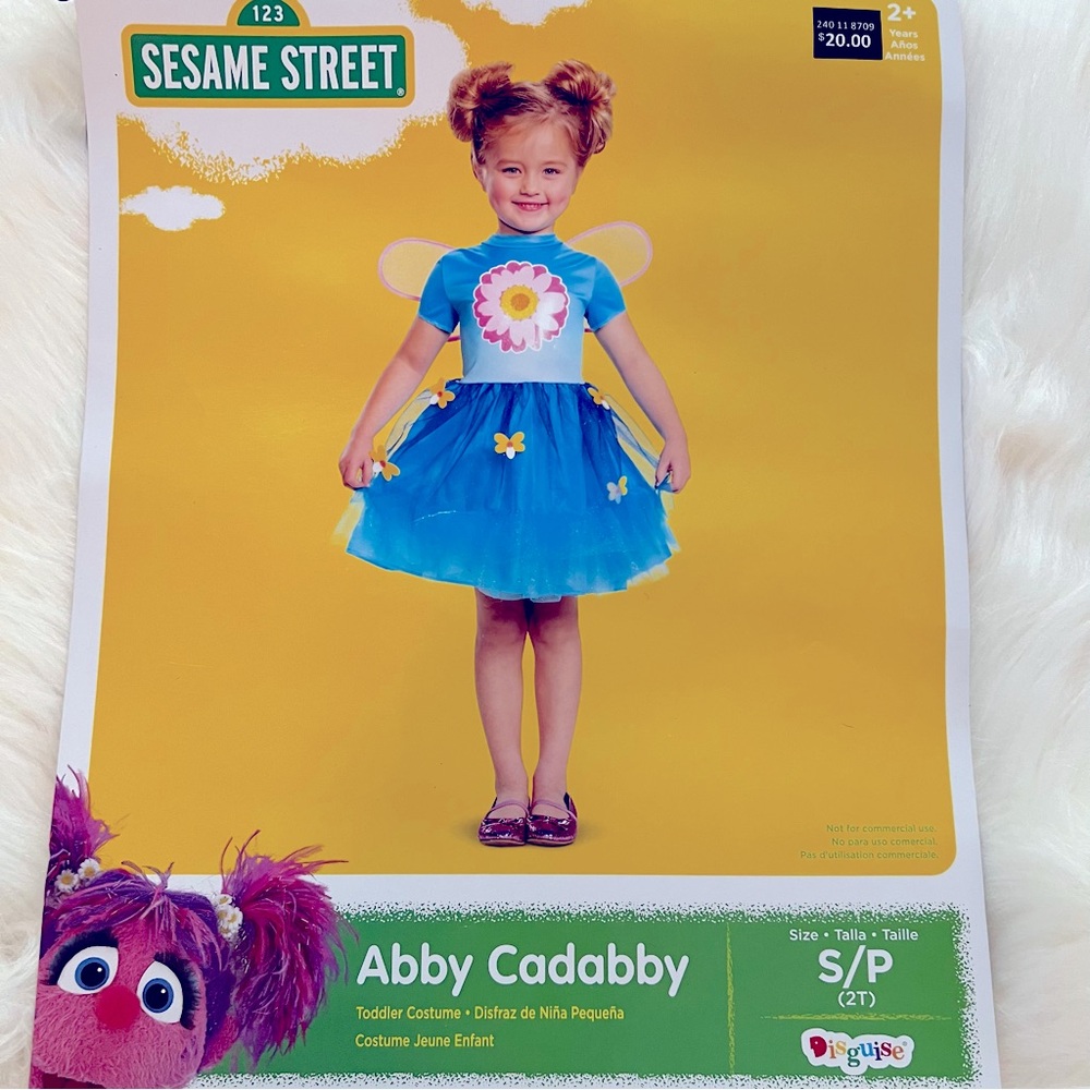 Sesame Street Abby Cadabby Costume Kids 2T Disguise Halloween girls costume